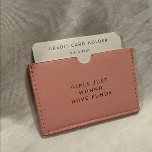 C.R. Gibson Pink / Gold “Gutld Just Wanna Have Fubds” Card Holder